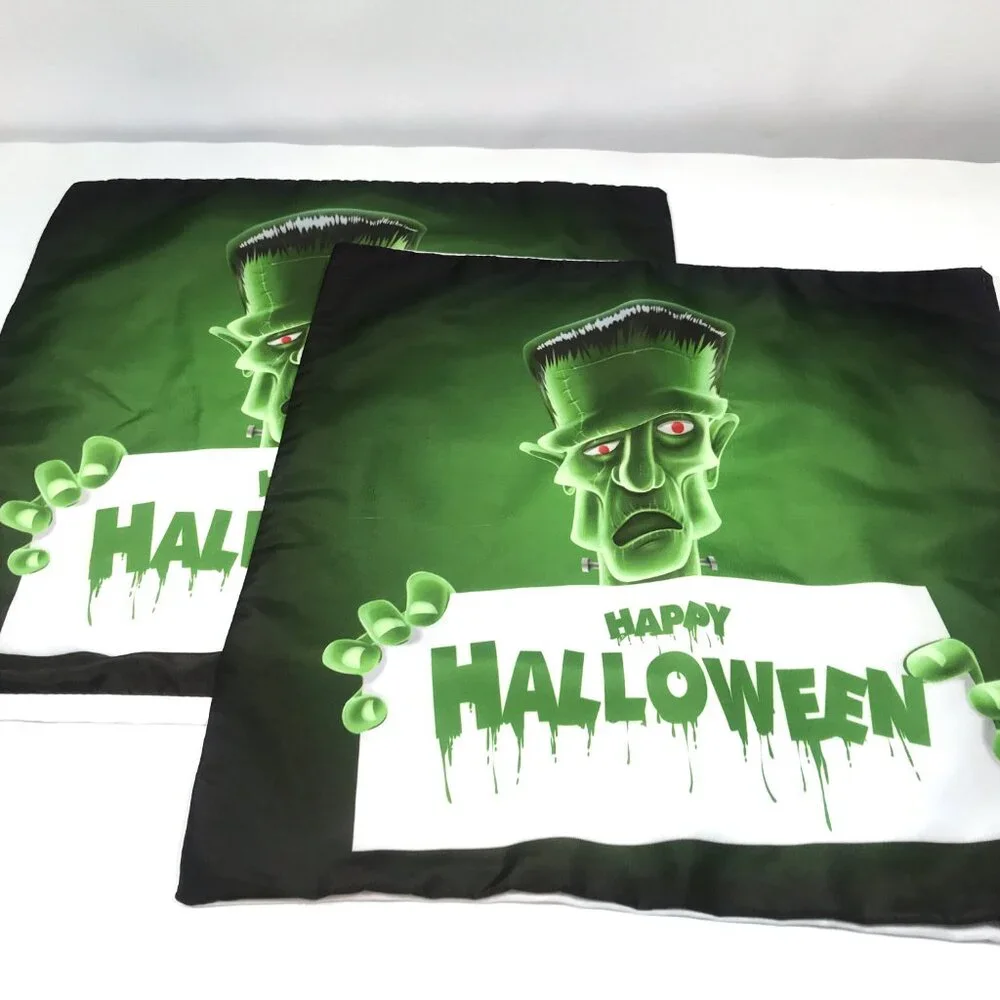 Halloween Frankenstein Throw Pillow Cover Set